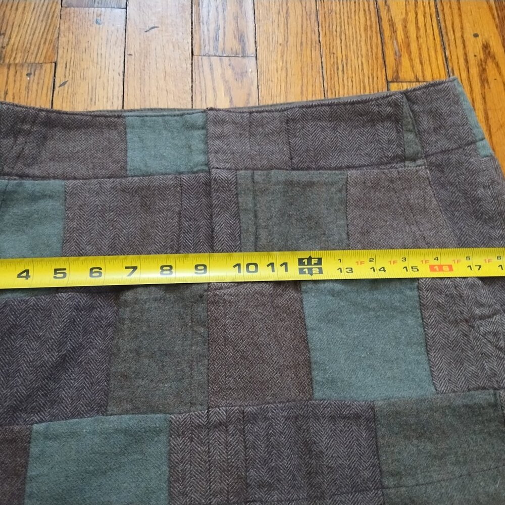 American Eagle Brown  Plaid Mini Skirt 10 Preppy Schoolgirl Dark Academia Y2K - Picture 14 of 16